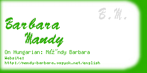 barbara mandy business card